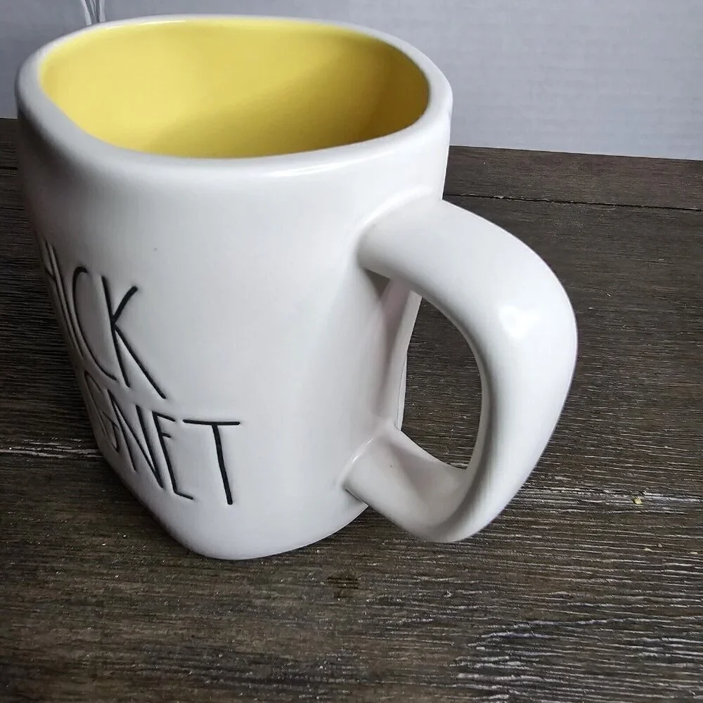 NWT Rae Dunn Artisan Chick Magnet Coffee Mug Easter Yellow Interior Farmhouse